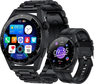 Rubicon RNCE78 Czarna bransoleta + czarny pasek - Smartwatch - miniaturka - grafika 1