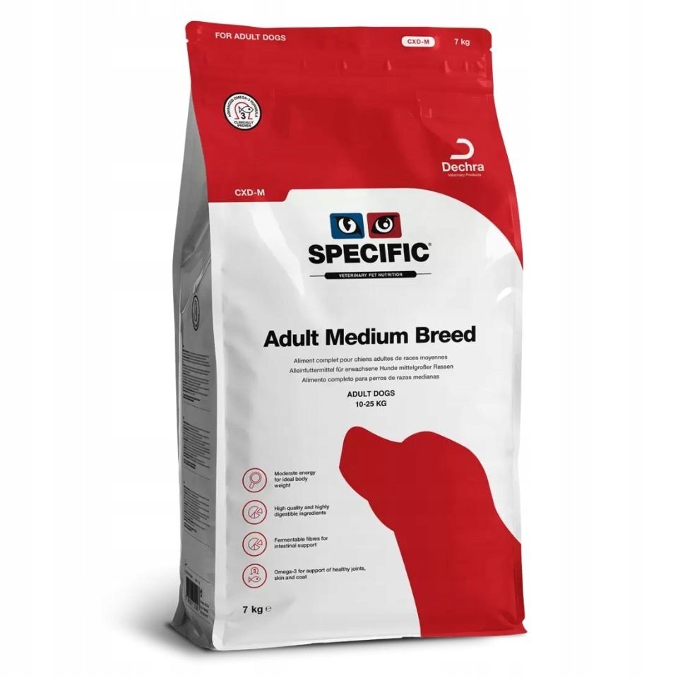 Karma sucha dla psa DECHRA Specific CXD-M Adult Medium Breed, 7 kg