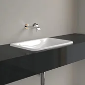 Umywalki - Villeroy & Boch Loop & Friends Umywalka wpuszczana w blat 60x40 cm z przelewem z powłoką CeramicPlus weiss alpin 4A6500R1 - miniaturka - grafika 1