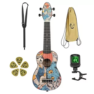 Ortega Ukulele sopranowe + akcesoria K2-SR "SAMURAI" A540-196D2 - Inne instrumenty muzyczne - miniaturka - grafika 1