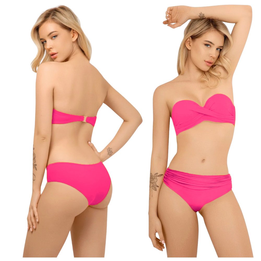 Bikini Dwuczęściowe Bez Ramiączek Strój Kąpielowy Komplet Kostium Sapphire L