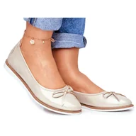 Baleriny - Baleriny Damskie Sergio Leone Złote BL612 złoty - miniaturka - grafika 1