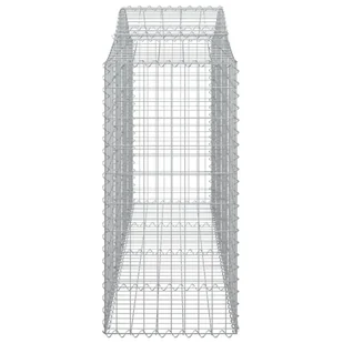VidaXL Kosze gabionowe, 11 szt, 200x50x120/140cm, galwanizowane żelazo - Ogrodzenia - miniaturka - grafika 6