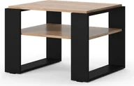 Ławy i stoliki kawowe - Vicco Stolik kawowy Helm, 65.6 x 46.2 cm z półką, Złoty dąb energetyczny/Czarny - miniaturka - grafika 1