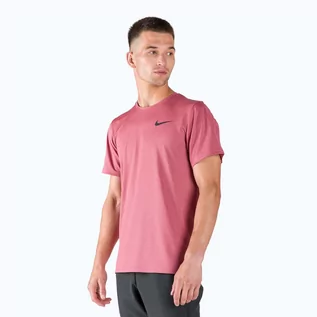 Koszulki sportowe męskie - T-shirt treningowy męski Nike Hyper Dry Top różowy CZ1181-690 | WYSYŁKA W 24H | 30 DNI NA ZWROT - grafika 1