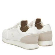 Sneakersy męskie - Sneakersy Calvin Klein Jeans Runner Sock Laceup Mg Canvas YM0YM01217 Biały - miniaturka - grafika 1