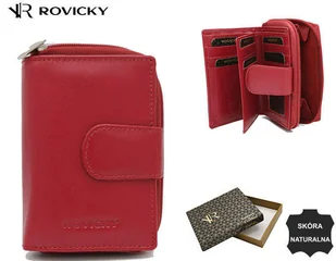 Mały, skórzany portfel damski na zatrzask — Rovicky - Portfele - miniaturka - grafika 1