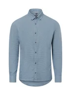 Koszule męskie - Nils Sundström Męska koszula casual Mężczyźni Slim Fit Bawełna niebieski w kratkę, S - miniaturka - grafika 1