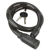 Zabezpieczenia do roweru - Fischer zapięcie rowerowe, długość 80 cm, średnica 18 mm, czarny 85846 - miniaturka - grafika 1
