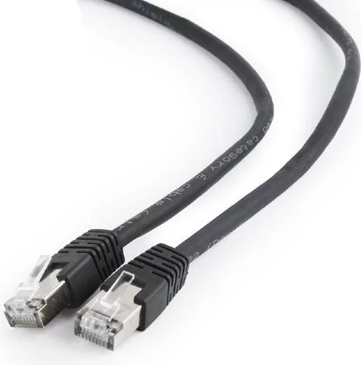 Gembird Kabel zasilający FTP PP6-0.5 m/BK - 0.5 m, Kat. 6e, czarny