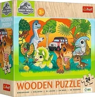 Puzzle - Puzzle drewniane 24 Poznaj dinozaury TREFL - miniaturka - grafika 1