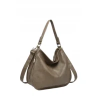 Torebki damskie - Klasyczna Shopperka Torebka Damska Beżowa LUIGISANTO V080 Taupe - miniaturka - grafika 1