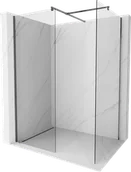 Ścianki i drzwi prysznicowe - Mexen Kioto ścianka prysznicowa Walk-in 110 x 70 cm, transparent, gun gray szczotkowany - 800-110-202-01-00-070 - miniaturka - grafika 1