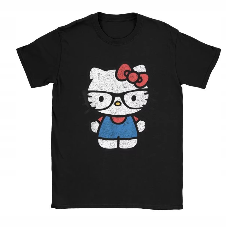 KOSZULKA Z NADRUKIEM MĘSKA ŚMIESZNA T-SHIRT HELLO KITTY KOTEK r. L #3