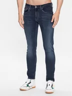 Spodnie męskie - Tommy Jeans Jeansy Scanton DM0DM16635 Niebieski Slim Fit - miniaturka - grafika 1