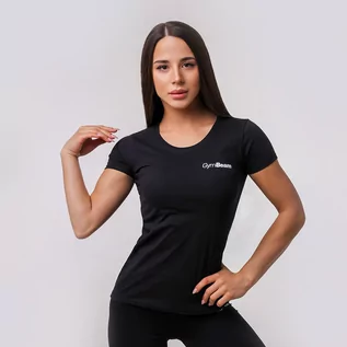 Koszulki sportowe damskie - GymBeam Koszulka Basic Black - grafika 1