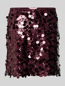Spódnice - Spódnica mini z cekinowym obszyciem model ‘JADEL’ - miniaturka - grafika 1