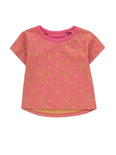 Kaftaniki dla niemowląt - bellybutton Koszulka w kolorze różowo-pomarańczowym - grafika 1