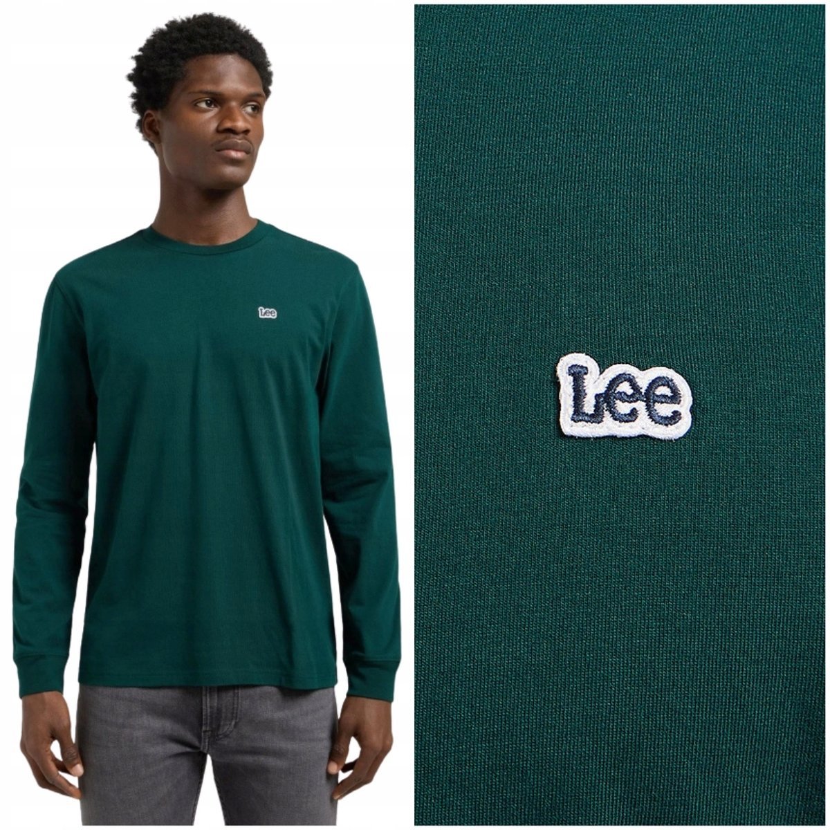 Lee LS Patch Logo Tee longsleeve koszulka bawełniana długi rękaw logo XL