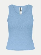Koszulki i topy damskie - Pieces Top Anibi 17150269 Niebieski Regular Fit - miniaturka - grafika 1