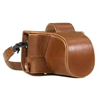 Torby fotograficzne i futerały - MegaGear Ever Ready etui na aparat fotograficzny, torba na aparat cyfrowy Canon PowerShot G5 X G5X (ciemnobrązowy, skóra PU) - miniaturka - grafika 1