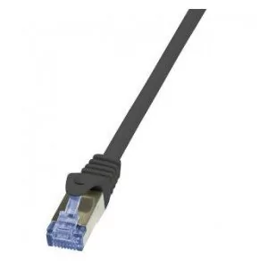 LogiLink Patchcord CQ3023S Cat.6A S/ftp 0,50m czar - Patchcordy - miniaturka - grafika 2