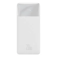 Powerbanki - Baseus Bipow powerbank z szybkim ładowaniem 10000mAh 20W biały Overseas Edition + kabel USB-A - Micro USB 0.25m biały PPBD050502 - miniaturka - grafika 1