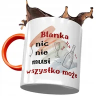 Kubki - Kubek Pomarańczowy Dla Blanki Przyjaciółki Prezent z Nadrukiem ze Zdjęciem + Opakowanie na prezent (wzór 02) - miniaturka - grafika 1