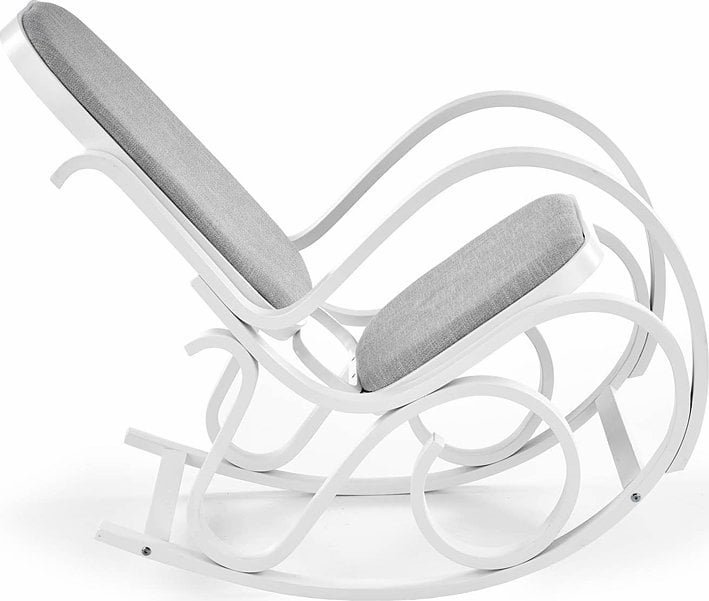 Profeos Biały drewniany fotel bujany - Dixel