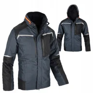 Odzież robocza - Kurtka męska zimowa ocieplana wodoodporna z kapturem odblaski r. XXL - miniaturka - grafika 1