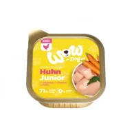 Mokra karma dla psów - Wow Junior Huhn - kurczak z marchewką i pokrzywą dla szczeniąt 150 g - miniaturka - grafika 1