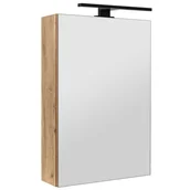 Szafki łazienkowe - Szafka łazienkowa z lustrem oświetleniem lampką led lustrzana wisząca 40 cm - miniaturka - grafika 1