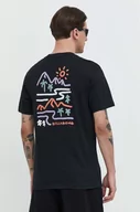 Koszulki męskie - Billabong t-shirt bawełniany BILLABONG X ADVENTURE DIVISION męski kolor czarny z nadrukiem - miniaturka - grafika 1