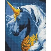 Ideyka Diamentowa mozaika - Magiczny jednorożec 40x50cm - Zabawki kreatywne - miniaturka - grafika 1