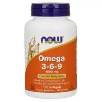 NOW Now Foods Omega 3-6-9 1000 Mg - 100 Kaps. - Węglowodany - miniaturka - grafika 1