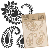 Scrapbooking - szablon malarski scrapbooking – craft // PAISLEY - A4 (21x30cm) - miniaturka - grafika 1