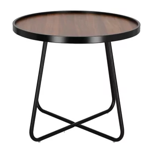 Stolik Tamsai 60cm orzech/ czarny - Ławy i stoliki kawowe Stolik Tamsai 60cm orzech/ czarny - Ławy i stoliki kawowe - miniaturka - grafika 1