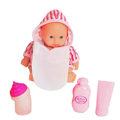 CLEMENT CLEMENTINE - Lalka z wanną i akcesoriami - Zabawka dla dzieci - 071239 - Losowy kolor - Plastik - Lalka - Dziecko - Manekin - 37 cm x 17 cm - Od 2 lat