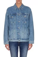 Kurtki damskie - Armani Exchange Damska kurtka dżinsowa, niebieski (Indigo Denim 1500), L - miniaturka - grafika 1