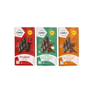 Kakao i czekolada - Zestaw tabliczek czekolady Galler Lait Praline Eclats de Caramel x Lait Praline Eclats de Noisettes x Noir Praline, 3 x 180 g - miniaturka - grafika 1