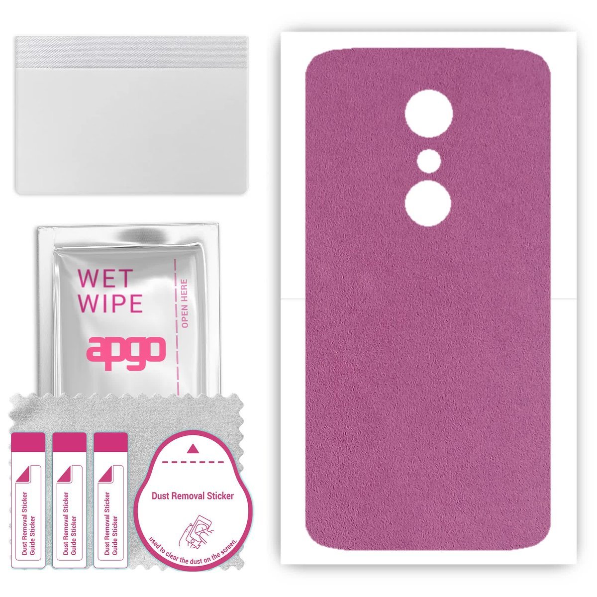 Folia naklejka skórka strukturalna na TYŁ Zamsz do ZTE Axon 7 - Zamsz Fioletowy - apgo SKINS