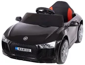 Pojazdy elektryczne dla dzieci - Mamido Auto Na Akumulator Fast Wing Siedzenie Eko-Skóra Czarny - miniaturka - grafika 1