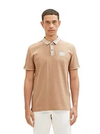 Koszulki męskie - TOM TAILOR Męska koszulka polo, 24048 Desert Fawn, XL, 24048 - Desert Fawn, XL - miniaturka - grafika 1