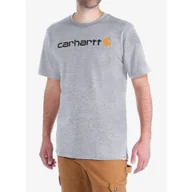 Odzież trekkingowa damska - Koszulka bawełniana męska Carhartt Core Logo T-Shirt S/S - miniaturka - grafika 1
