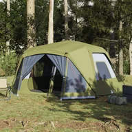 Namioty - vidaXL Namiot kempingowy, 10-os., zielony, 443x437x229 cm - miniaturka - grafika 1