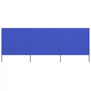 vidaXL Parawan 3-skrzydłowy z tkaniny, 400x120 cm, błękit lazur vidaXL - Parawany - miniaturka - grafika 1