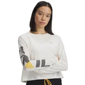 Koszulki i topy damskie - Damski longsleeve do biegania Under Armour UA Trail Run Graphic LS - beżowy - miniaturka - grafika 1