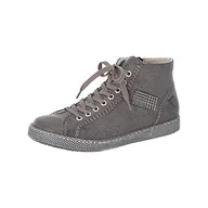 Botki damskie - Rieker Damskie sztyblety, damskie buty sznurowane, luźna wkładka, Szary żelazny szary rdza 45, 39 EU - miniaturka - grafika 1