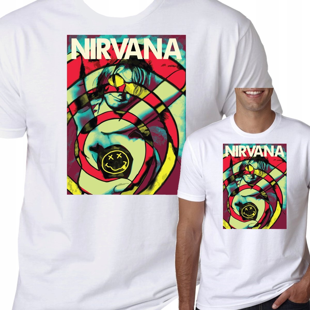 T-Shirt KOSZULKA NIRVANA KURT COBAIN L 0848