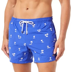 BOSS Męskie szorty kąpielowe White Shark Swim, Bright Blue433, XXL, Bright Blue433, XXL - Kąpielówki męskie - miniaturka - grafika 1